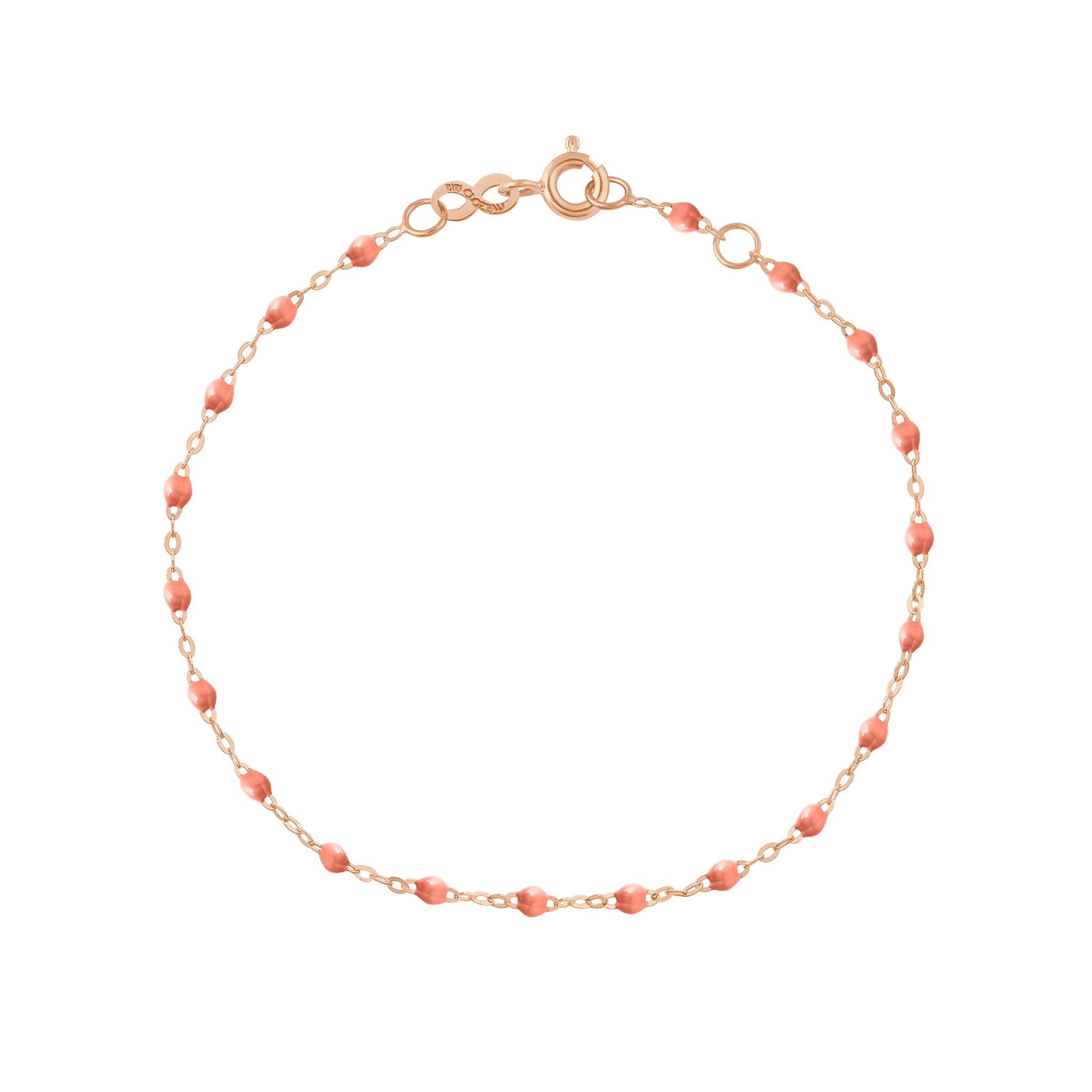 Bracelet saumon Classique Gigi, or rose, 17 cm