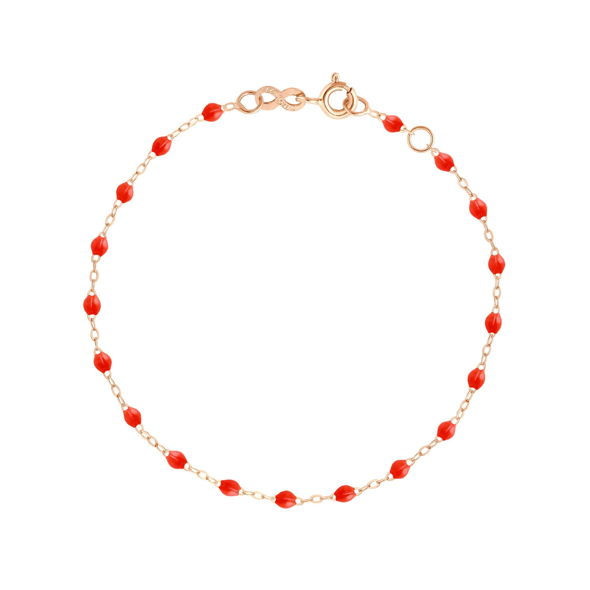 Bracelet corail Classique Gigi, or rose, 17 cm