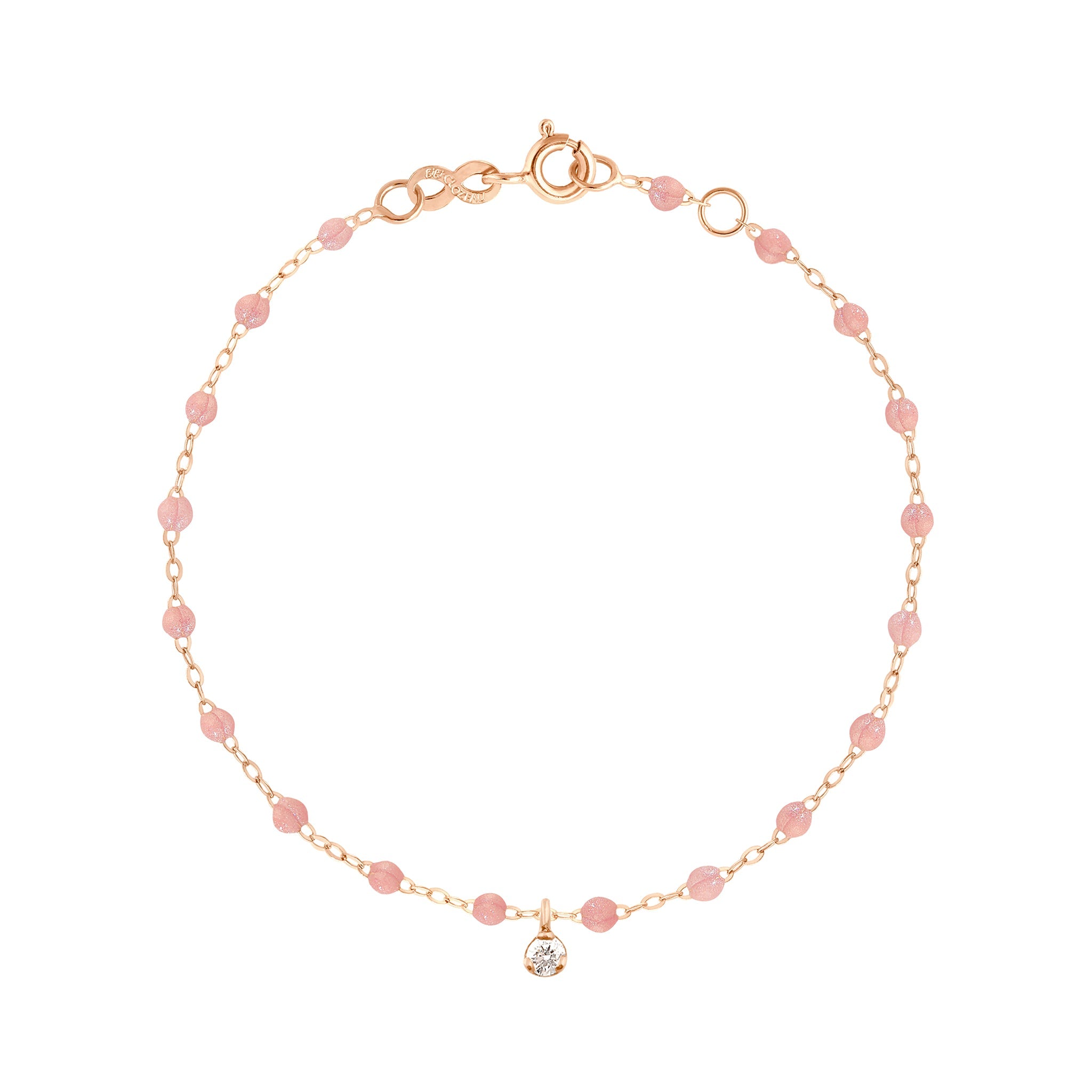 Bracelet blush Gigi Suprême, or rose, 1 diamant, 17 cm gigi suprême Référence :  b3gs001r6317di -1