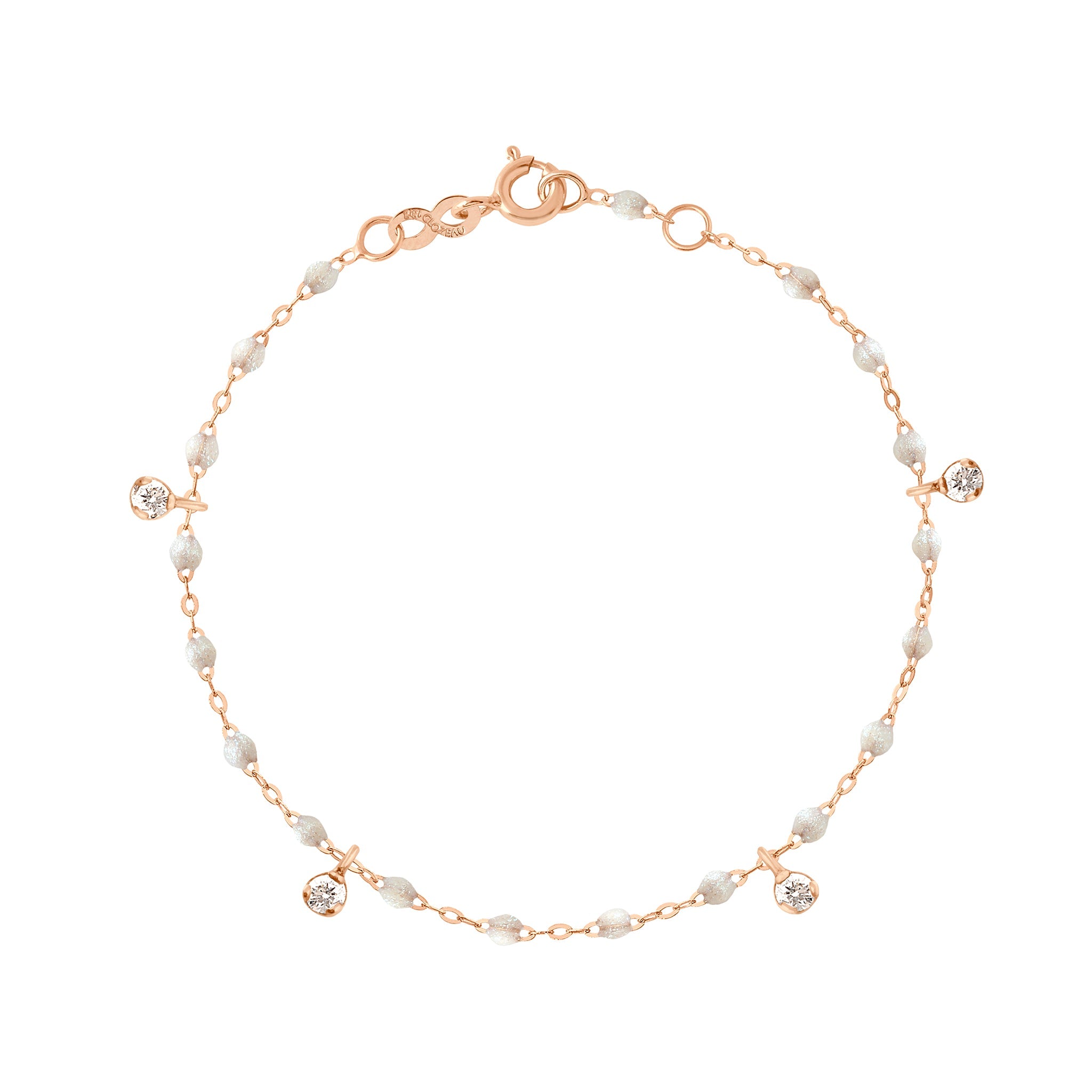 Bracelet opale Gigi Suprême, or rose, 4 diamants, 17 cm gigi suprême Référence :  b3gs004r6117di -1