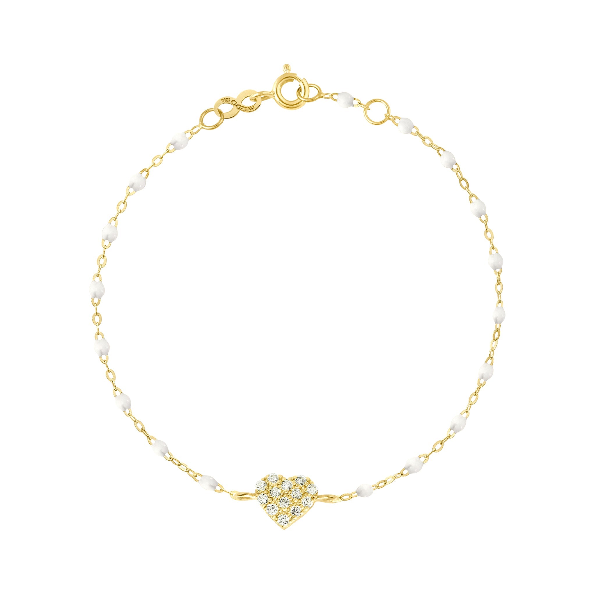 Bracelet blanc In Love, diamants, or jaune, 17 cm in love Référence :  b3il001j0117di -1