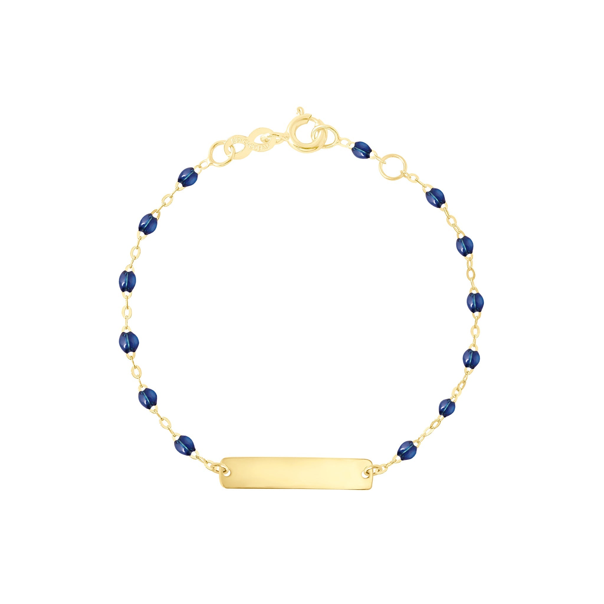 Bracelet prusse Little Gigi, plaque rectangle, or jaune, 13 cm little gigi Référence :  b3lg001j0713xx -1