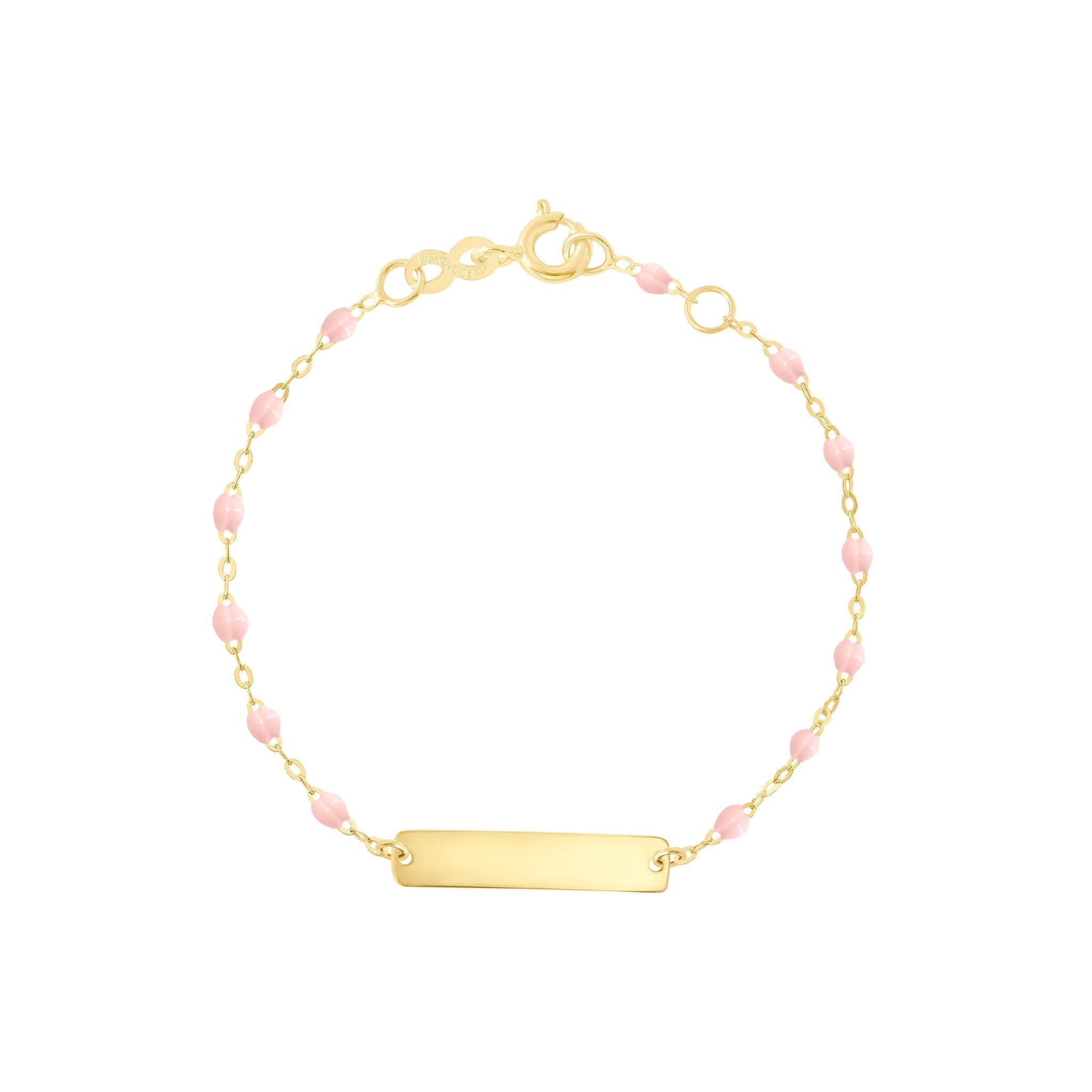 Bracelet rose bébé Little Gigi, plaque rectangle, or jaune, 13 cm little gigi Référence :  b3lg001j2813xx -1