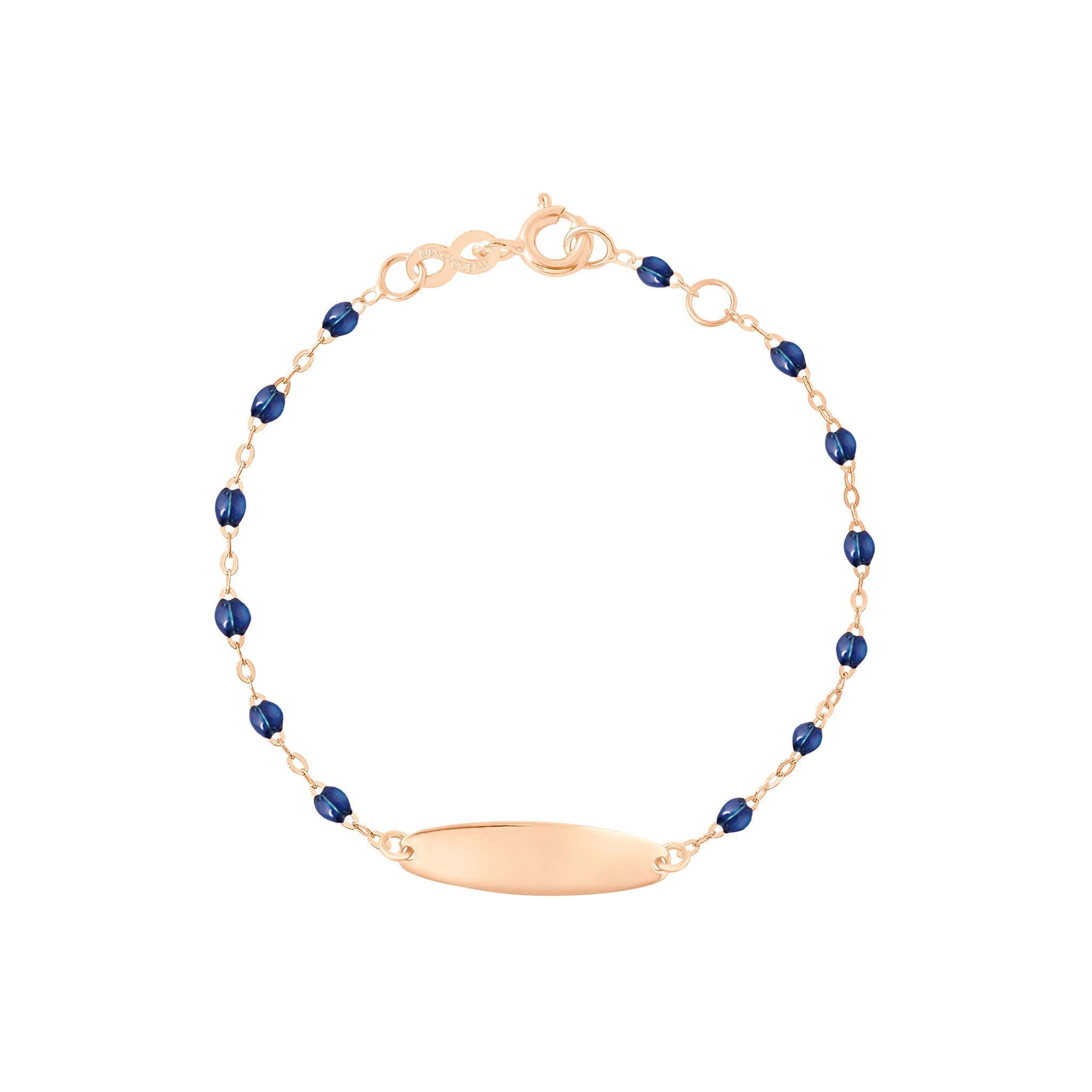 Bracelet prusse Little Gigi, plaque ovale, or rose, 13 cm little gigi Référence :  b3lg002r0713xx -1
