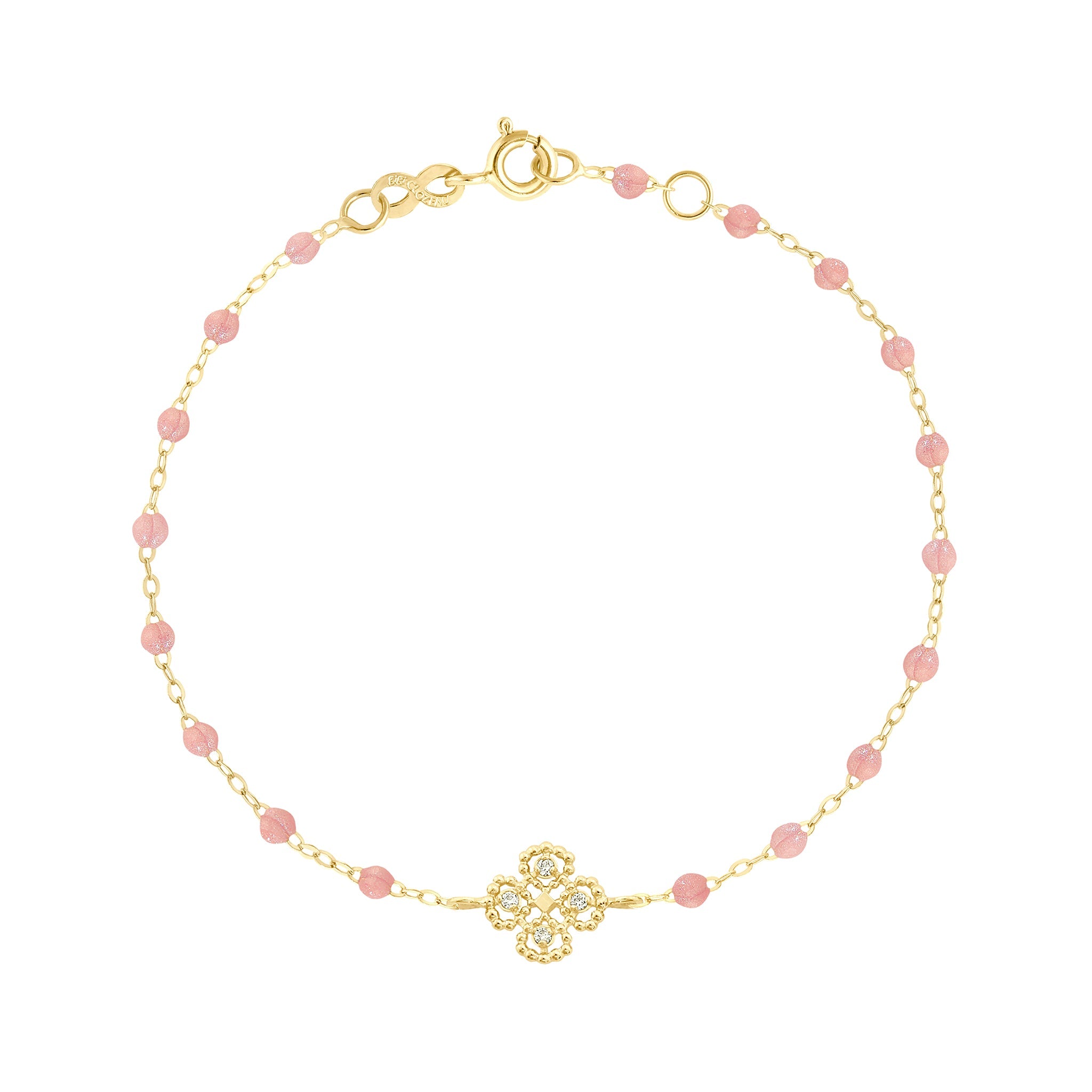 Bracelet blush Lucky Trèfle, diamants, or jaune, 17 cm lucky Référence :  b3lk005j6317di -1