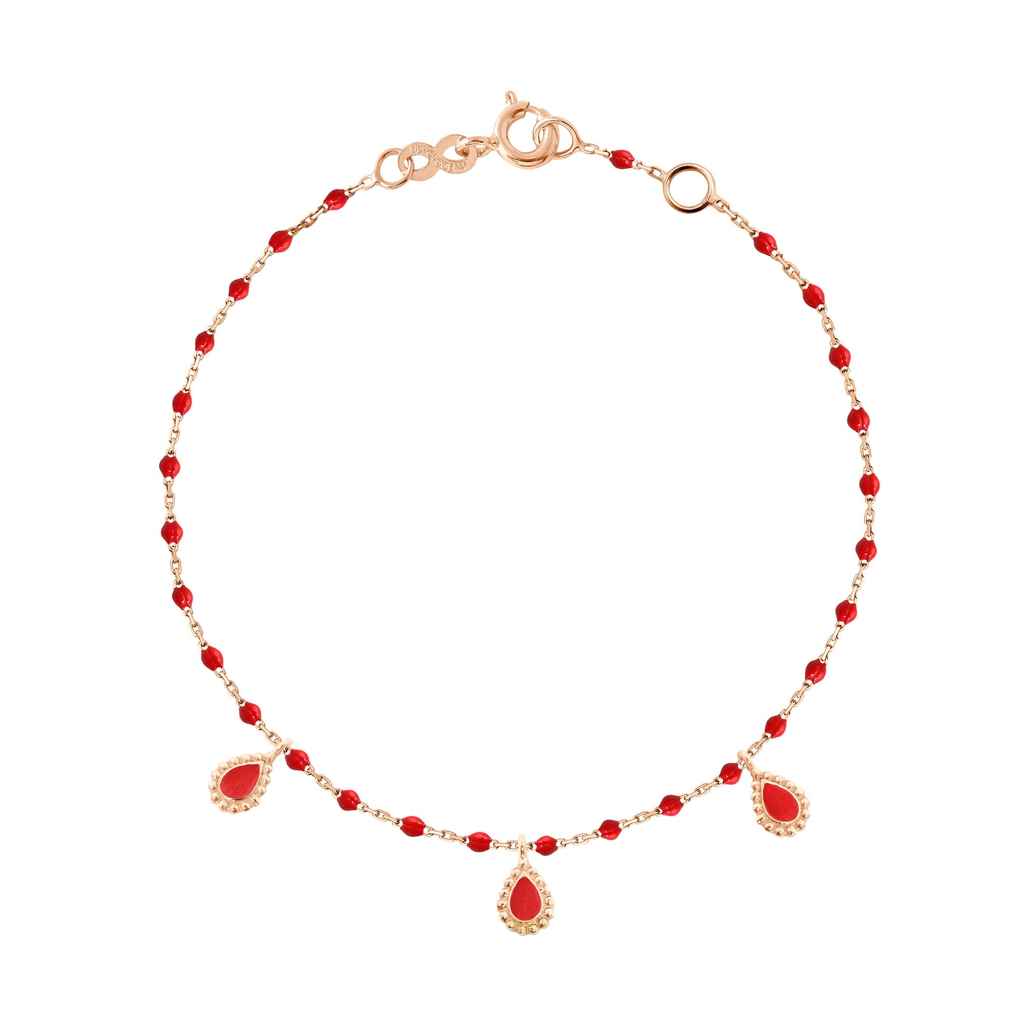 Bracelet coquelicot Lucky Cashmere, or rose, 17 cm lucky Référence :  b3lk006r3117xx -1