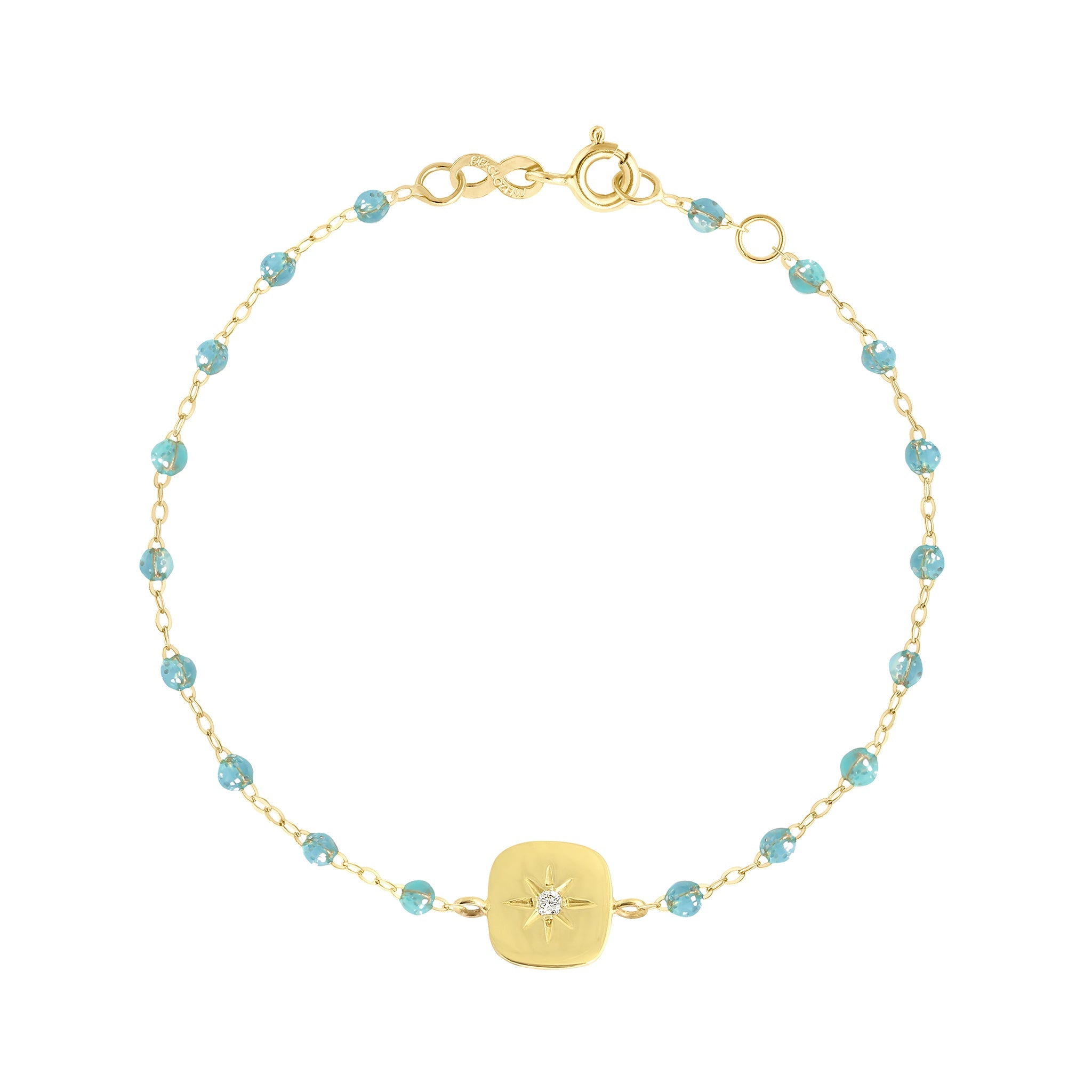 Bracelet aqua Miss Gigi diamant, or jaune, 17 cm miss gigi Référence :  b3mg001j6217di -1