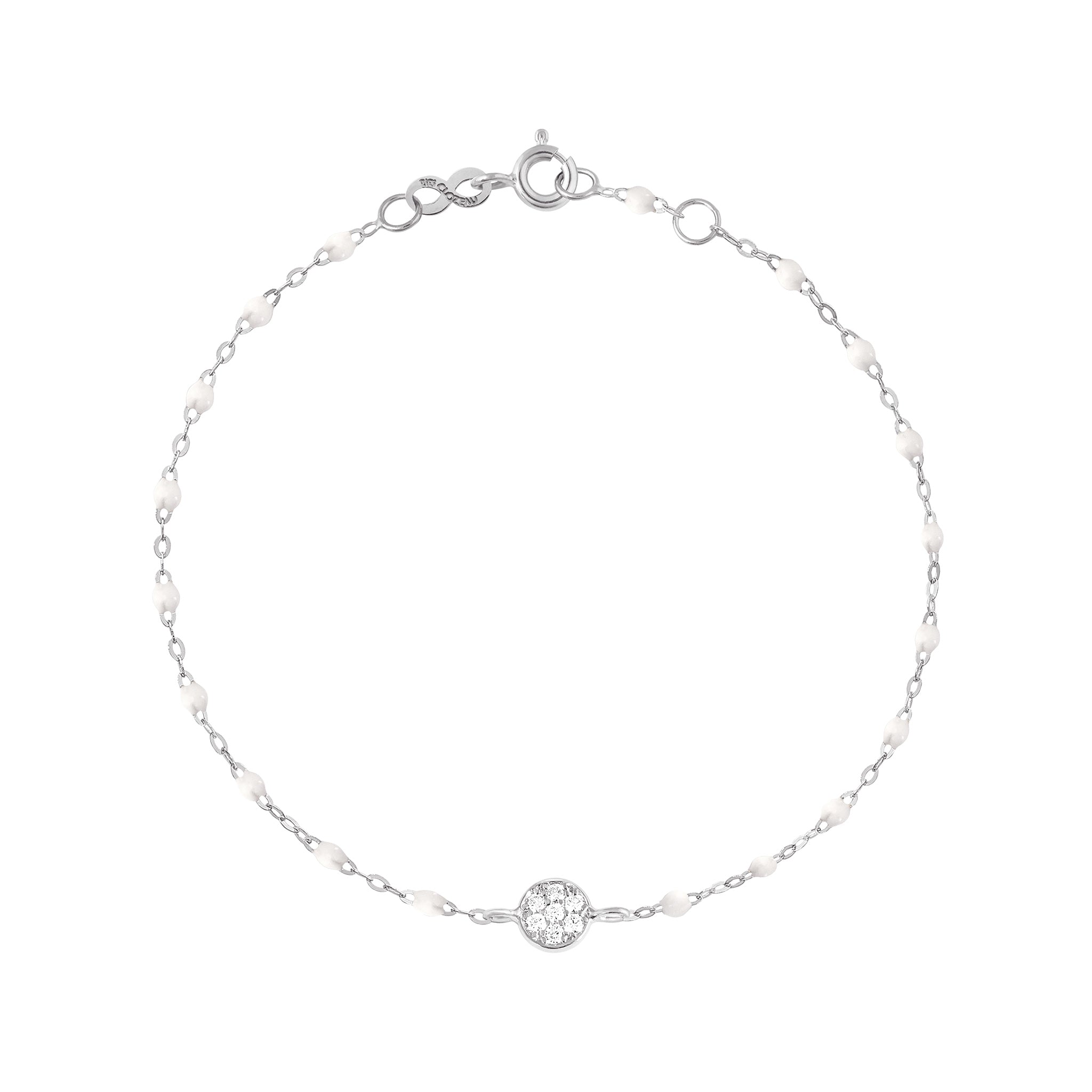 Bracelet blanc Puce diamants, or blanc, 17 cm pirate Référence :  b3pu002g0117di -1