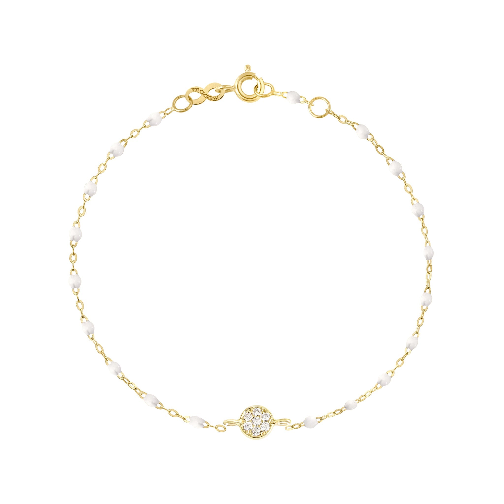 Bracelet blanc Puce diamants, or jaune, 17 cm pirate Référence :  b3pu002j0117di -1