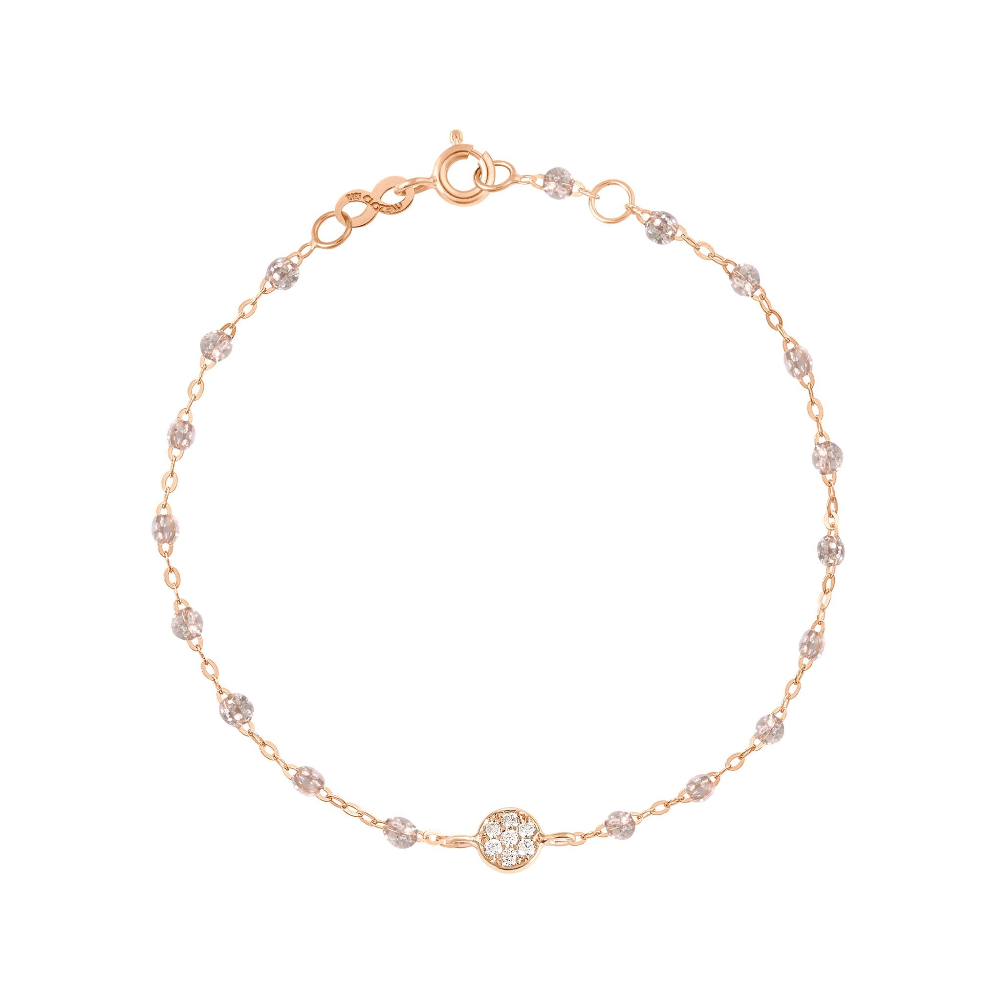 Bracelet sparkle Puce diamants, or rose, 17 cm pirate Référence :  b3pu002r4917di -1