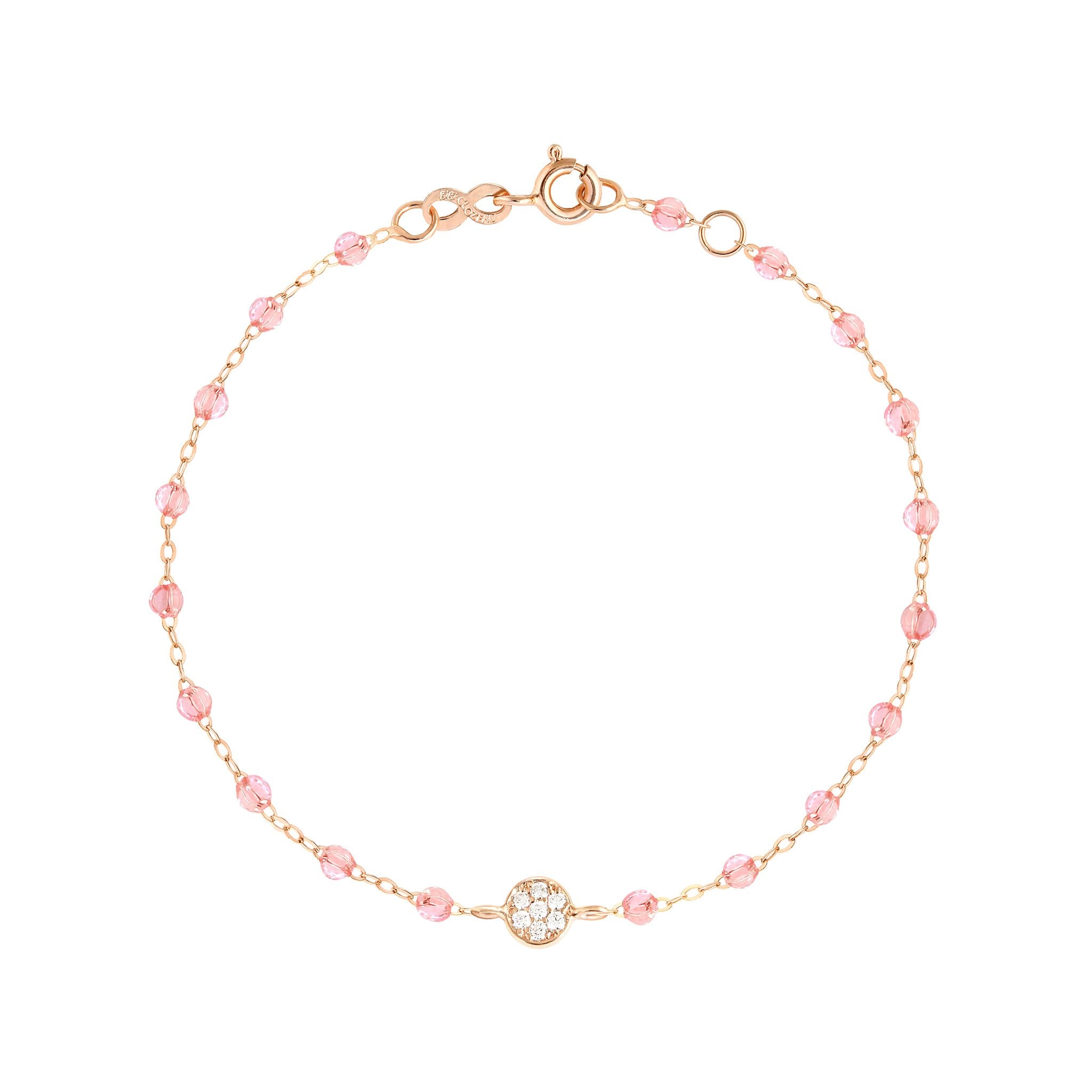 Bracelet rosée Puce diamants, or rose, 17 cm pirate Référence :  b3pu002r5317di -1