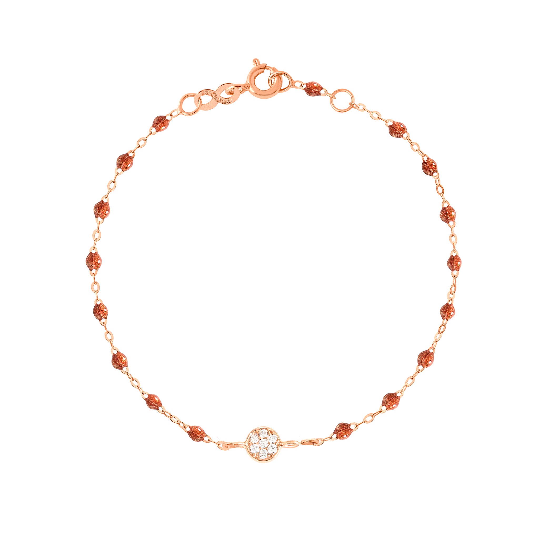 Bracelet fauve Puce diamants, or rose, 17 cm pirate Référence :  b3pu002r5917di -1