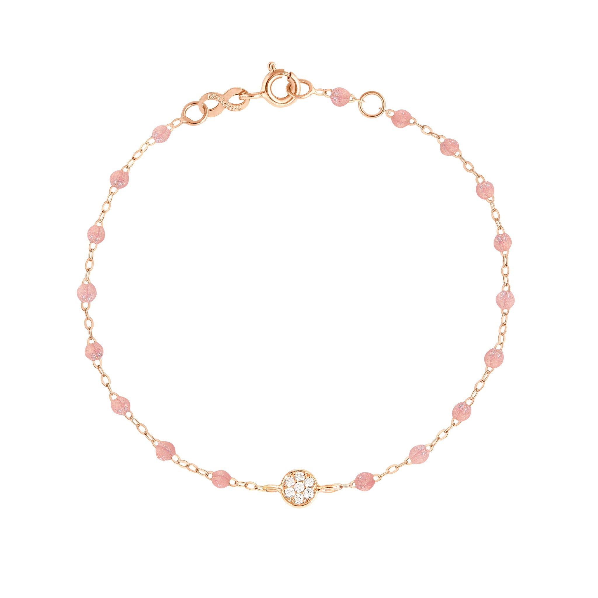 Bracelet blush Puce diamants, or rose, 17 cm pirate Référence :  b3pu002r6317di -1
