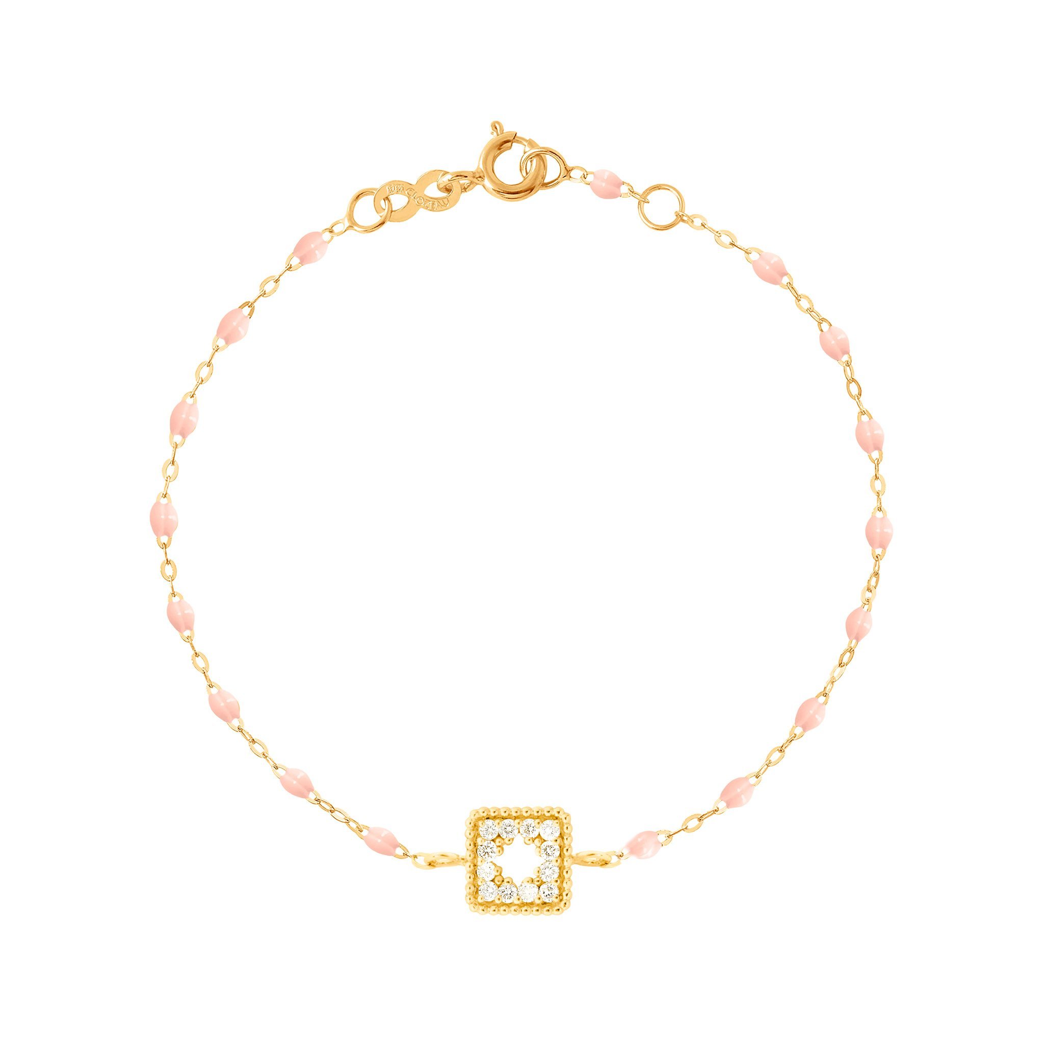 Bracelet rose bébé Trésor, diamants, or jaune, 17 cm pirate Référence :  b3tr001j2817di -1
