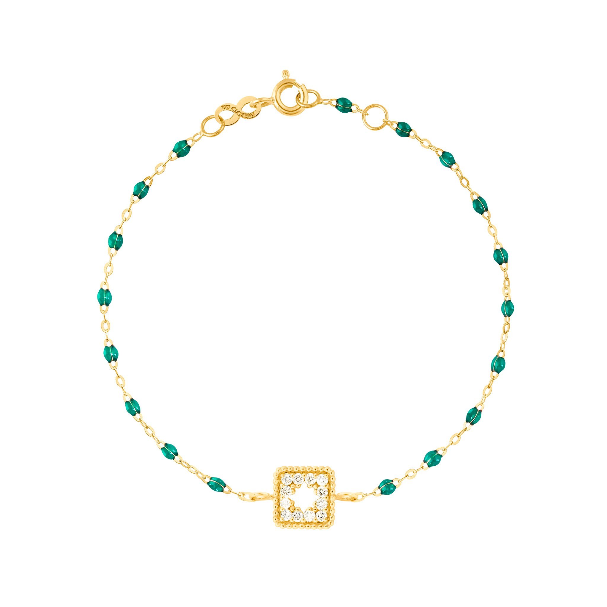 Bracelet émeraude Trésor, diamants, or jaune, 17 cm pirate Référence :  b3tr001j3517di -1