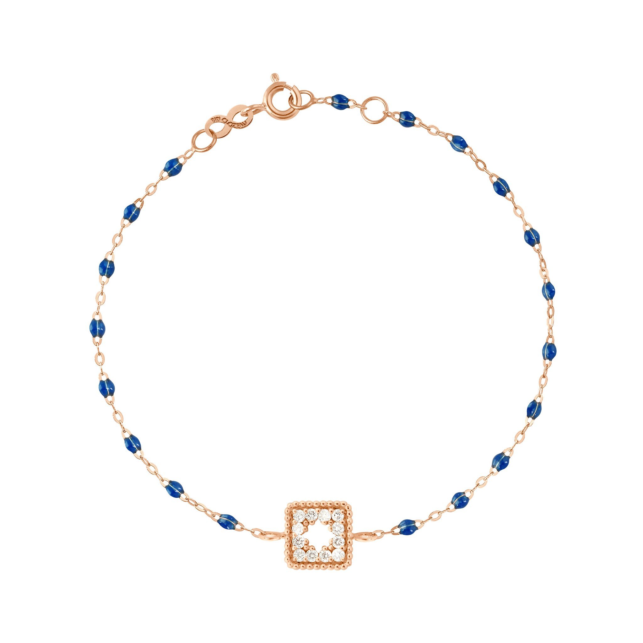Bracelet saphir Trésor, diamants, or rose, 17 cm  Référence :  b3tr001r1417di -1