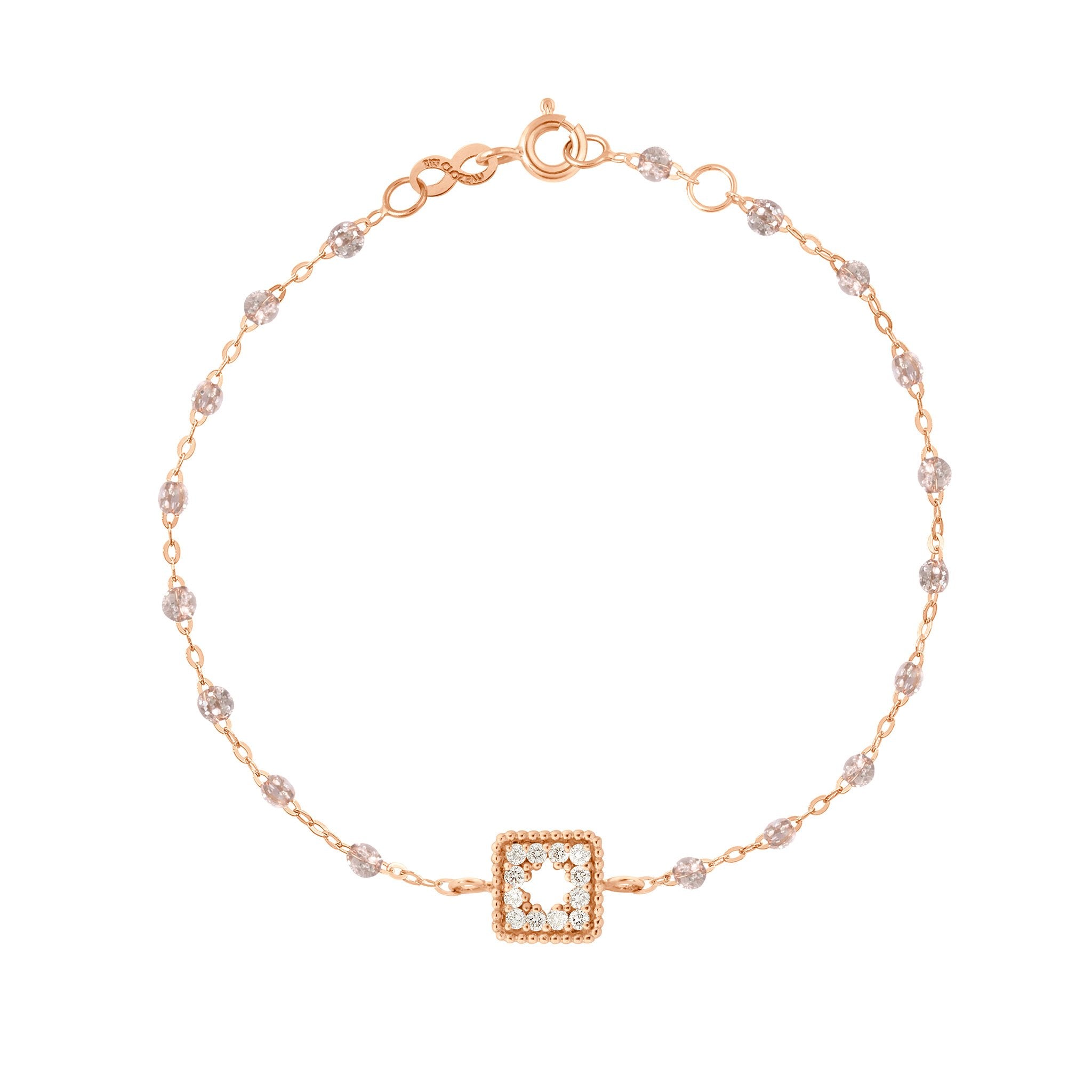 Bracelet sparkle Trésor, diamants, or rose, 17 cm pirate Référence :  b3tr001r4917di -1