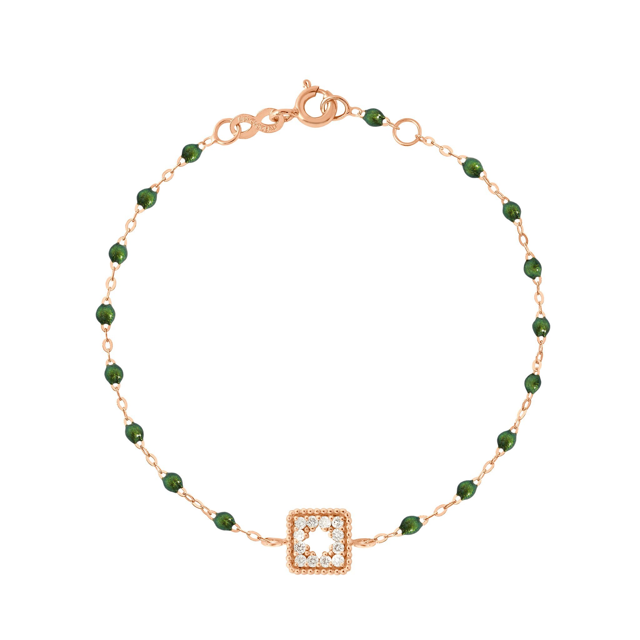 Bracelet scarabée Trésor, diamants, or rose, 17 cm  Référence :  b3tr001r5617di -1