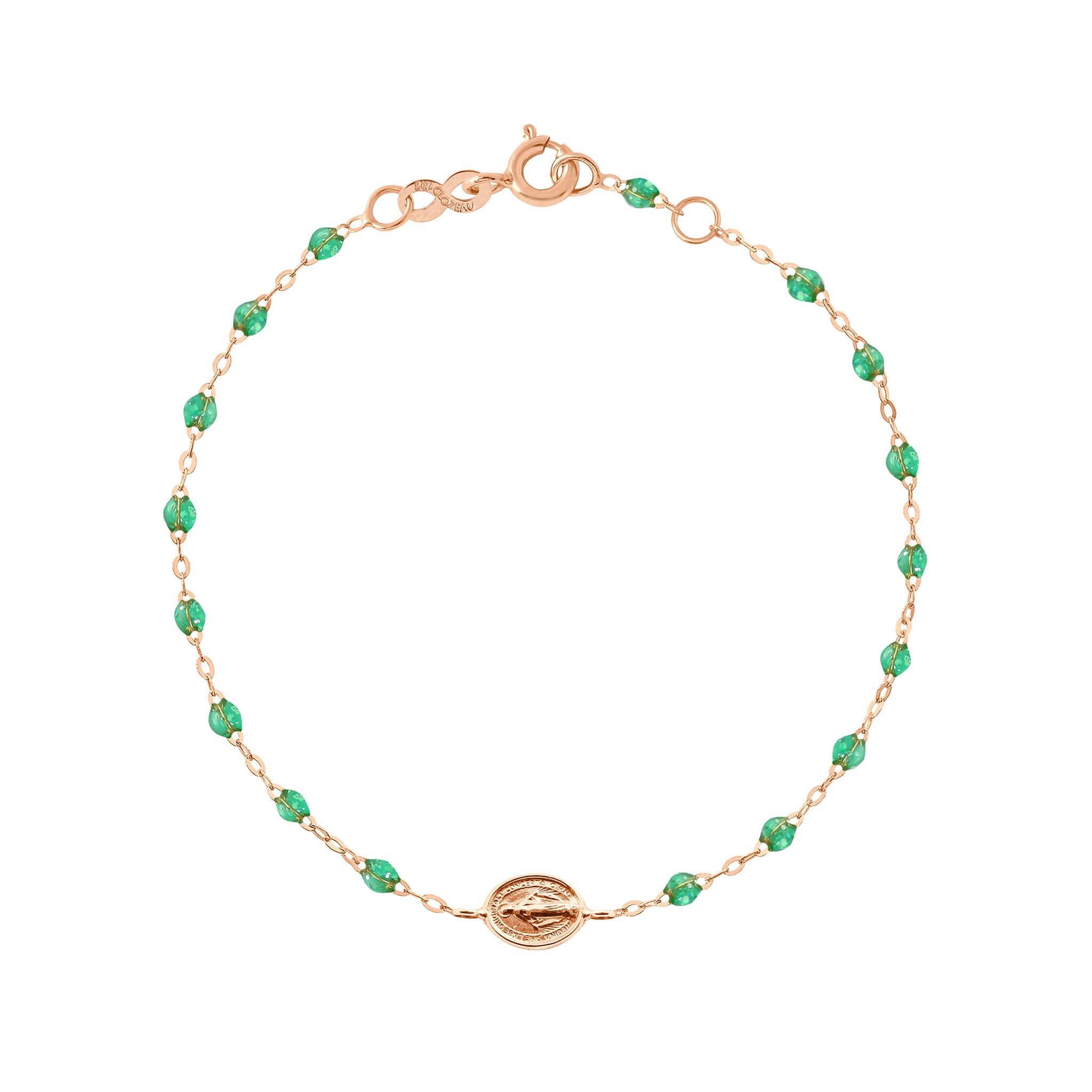 Bracelet menthe Madone or rose, 17 cm madone Référence :  b3vi002r6017xx -1