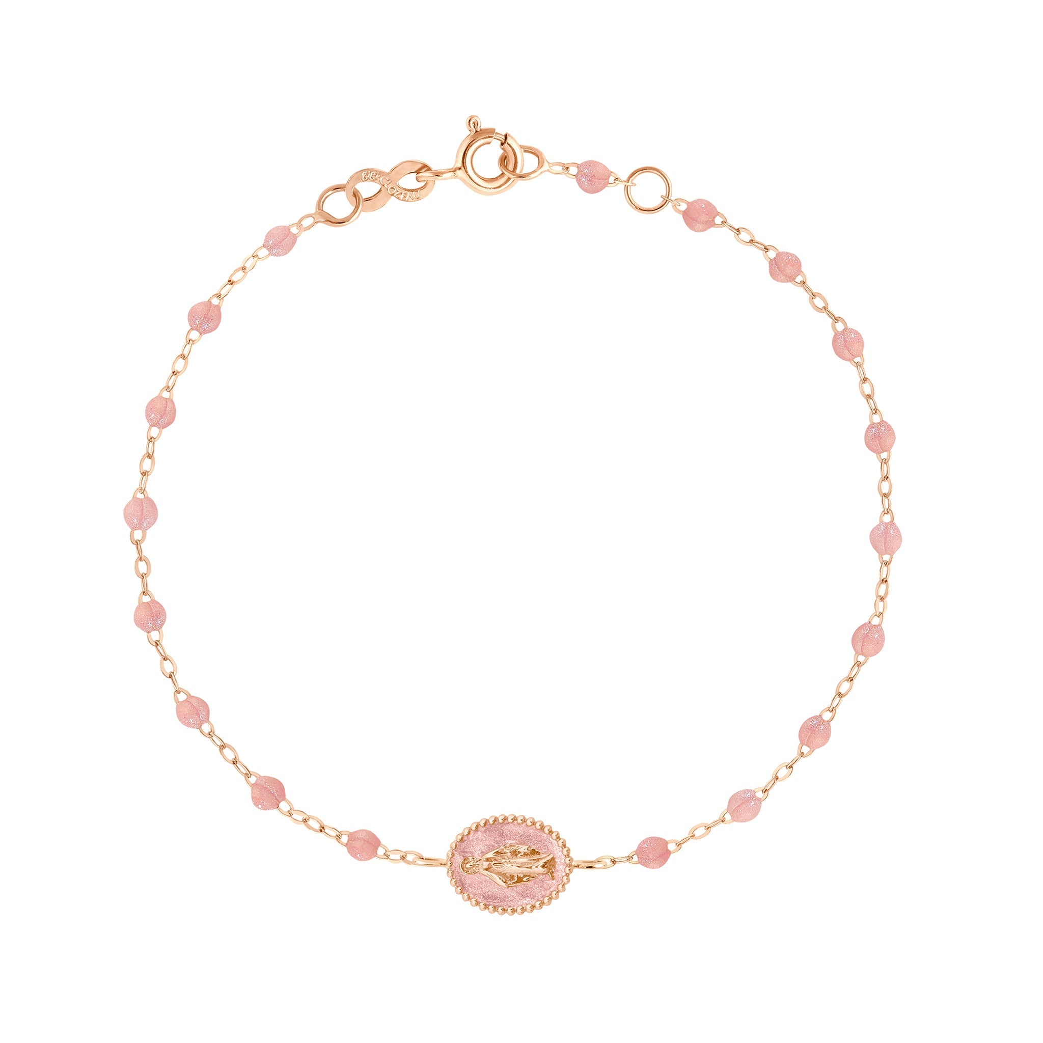 Bracelet Madone résine blush, or rose, 17 cm madone Référence :  b3vi004r6317xx -1
