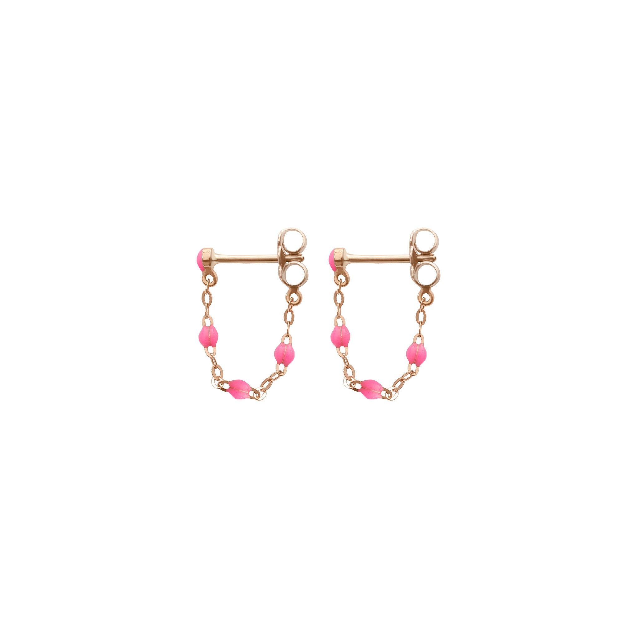 Boucles d'oreilles rose fluo Classique Gigi, or rose classique gigi Référence :  b4gi001r29xxxx -1