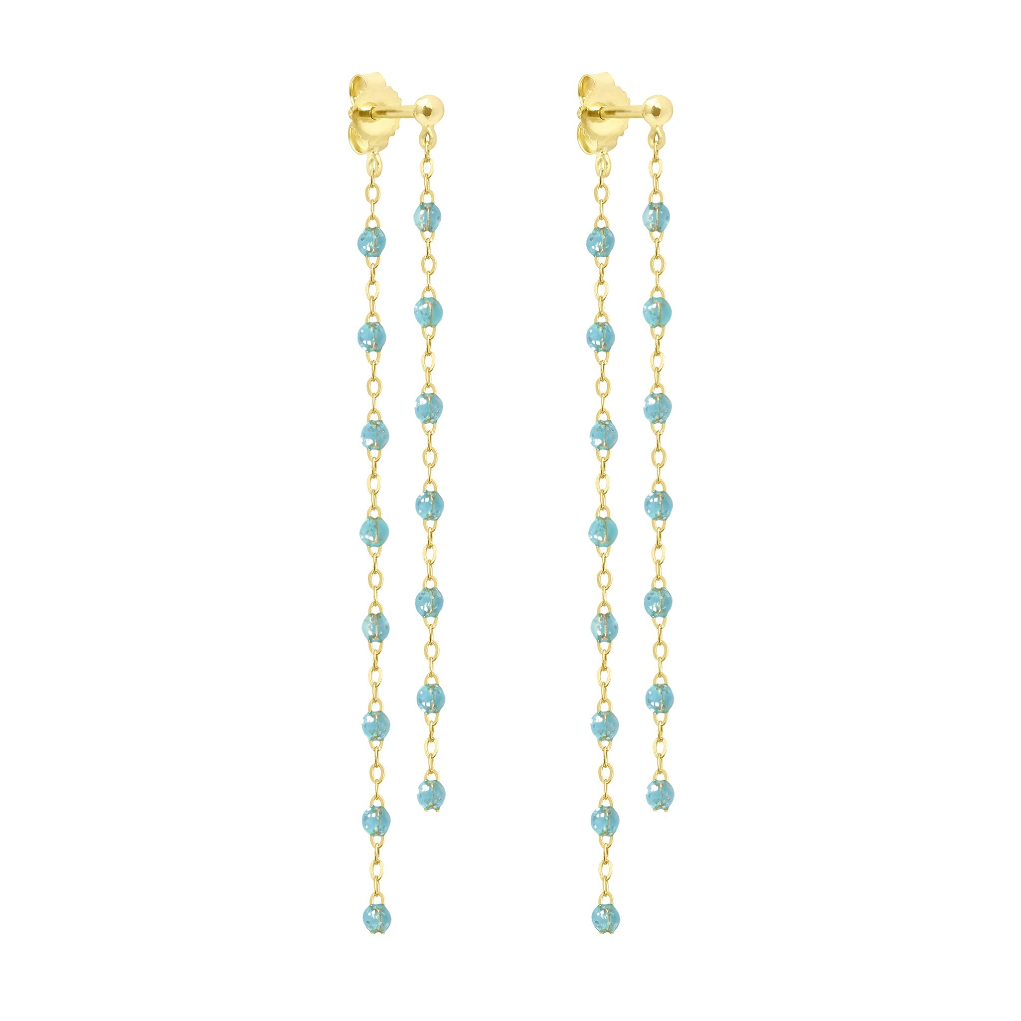 Boucles d'oreilles Dansantes Classique Gigi aqua, or jaune classique gigi Référence :  b4gi003j62xxxx -1