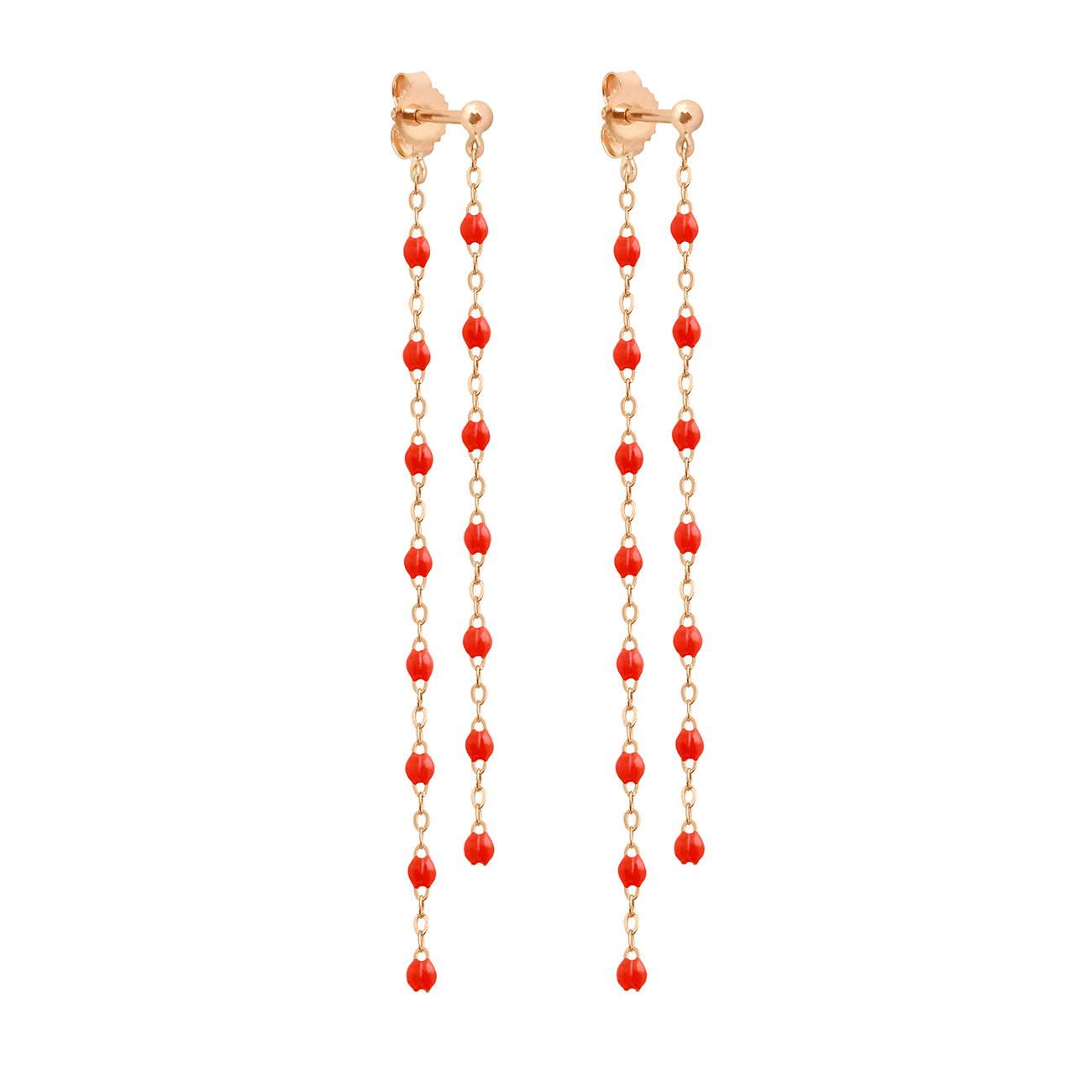 Boucles d'oreilles Dansantes Classique Gigi corail, or rose classique gigi Référence :  b4gi003r58xxxx -1