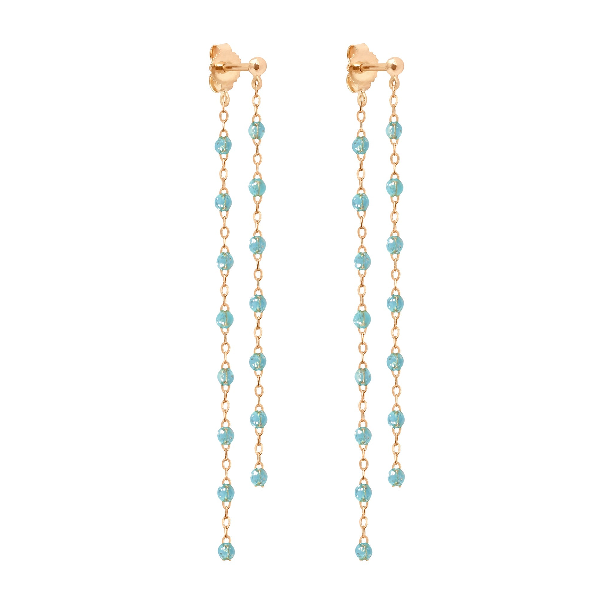 Boucles d'oreilles Dansantes Classique Gigi aqua, or rose classique gigi Référence :  b4gi003r62xxxx -1