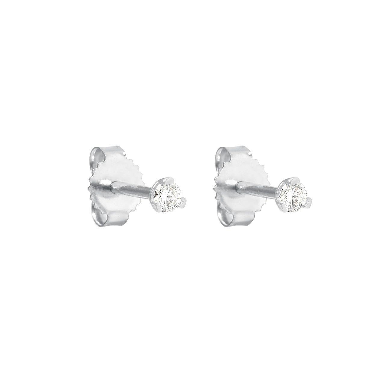 Boucles d'oreilles mini Puce, diamants, or blanc mini gigi Référence :  b4mi000g00xxdi -1