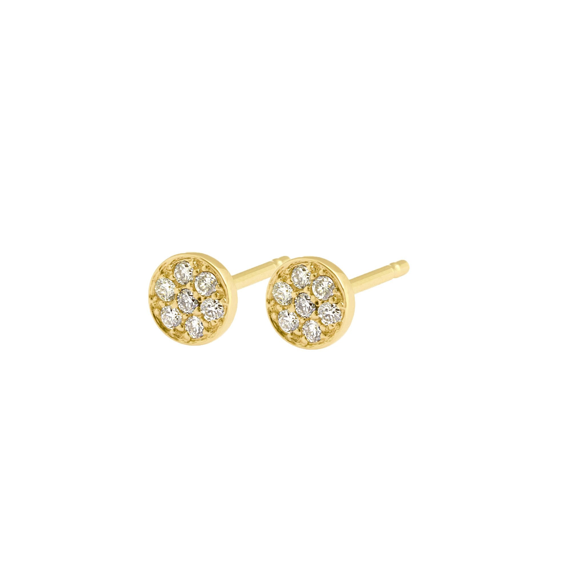 Boucles d'oreilles Puce, diamants, or jaune lucky Référence :  b4pu001j00xxdi -1