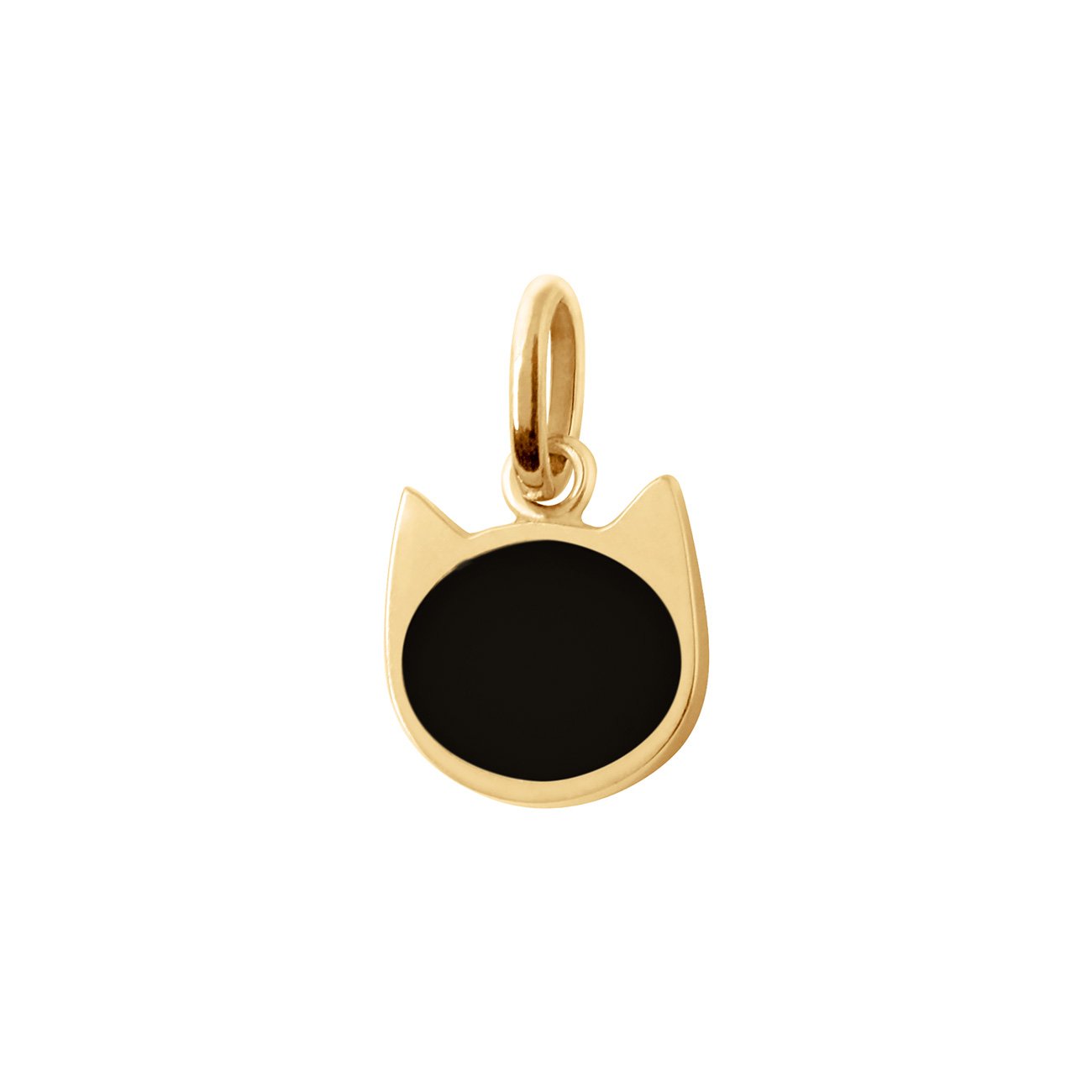 pendentif Chat résine noire, or jaune voyage Référence :  b5ch001j20xxxx -1