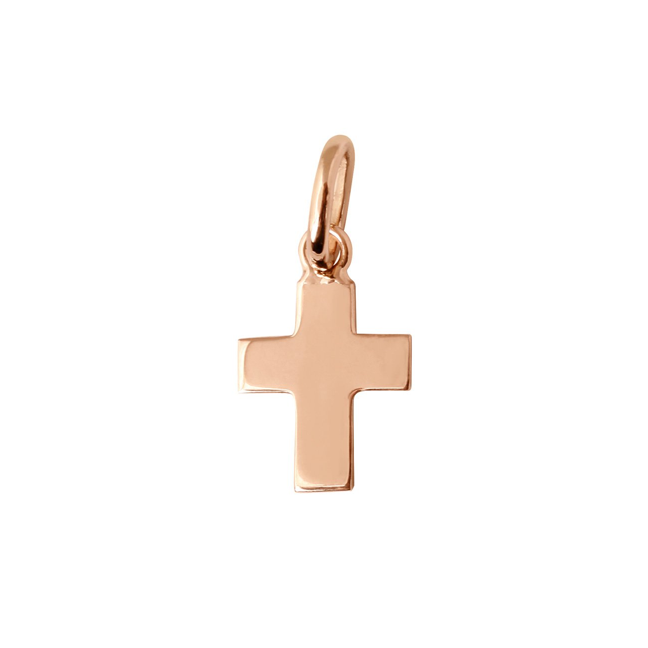 Pendentif Croix, or rose madone Référence :  b5co008r00xxxx -1