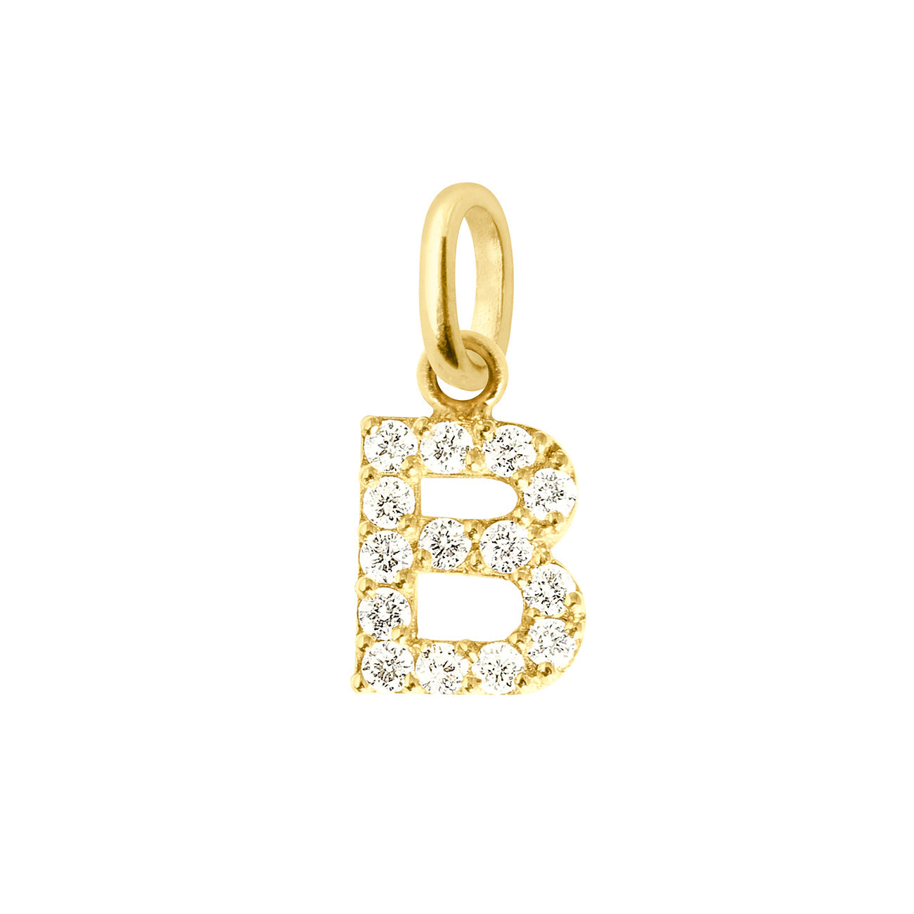 Pendentif Lucky Letter B, or jaune, diamants lucky letter Référence :  b5le00bj00xxdi -1