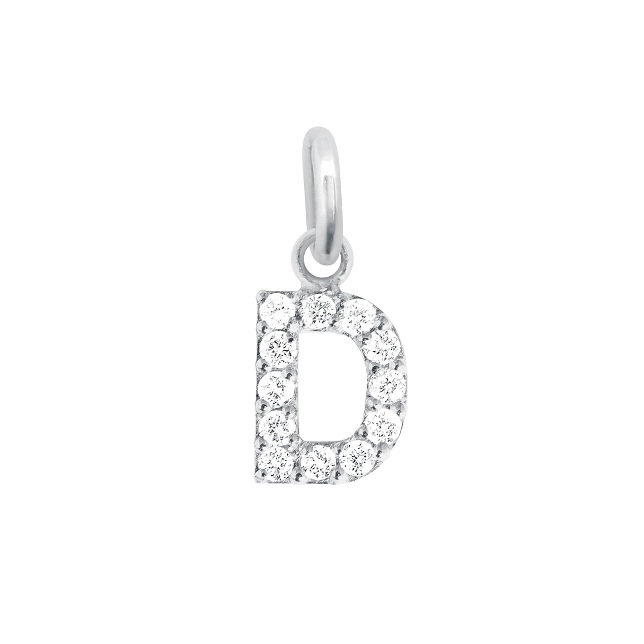 Pendentif Lucky Letter D, or blanc, diamants lucky letter Référence :  b5le00dg00xxdi -1