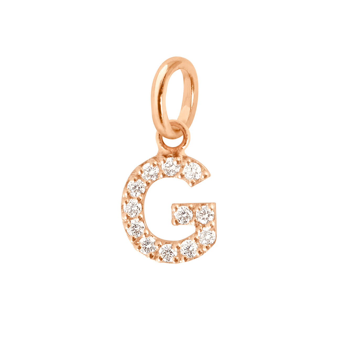 Pendentif Lucky Letter G, or rose, diamants lucky letter Référence :  b5le00gr00xxdi -1
