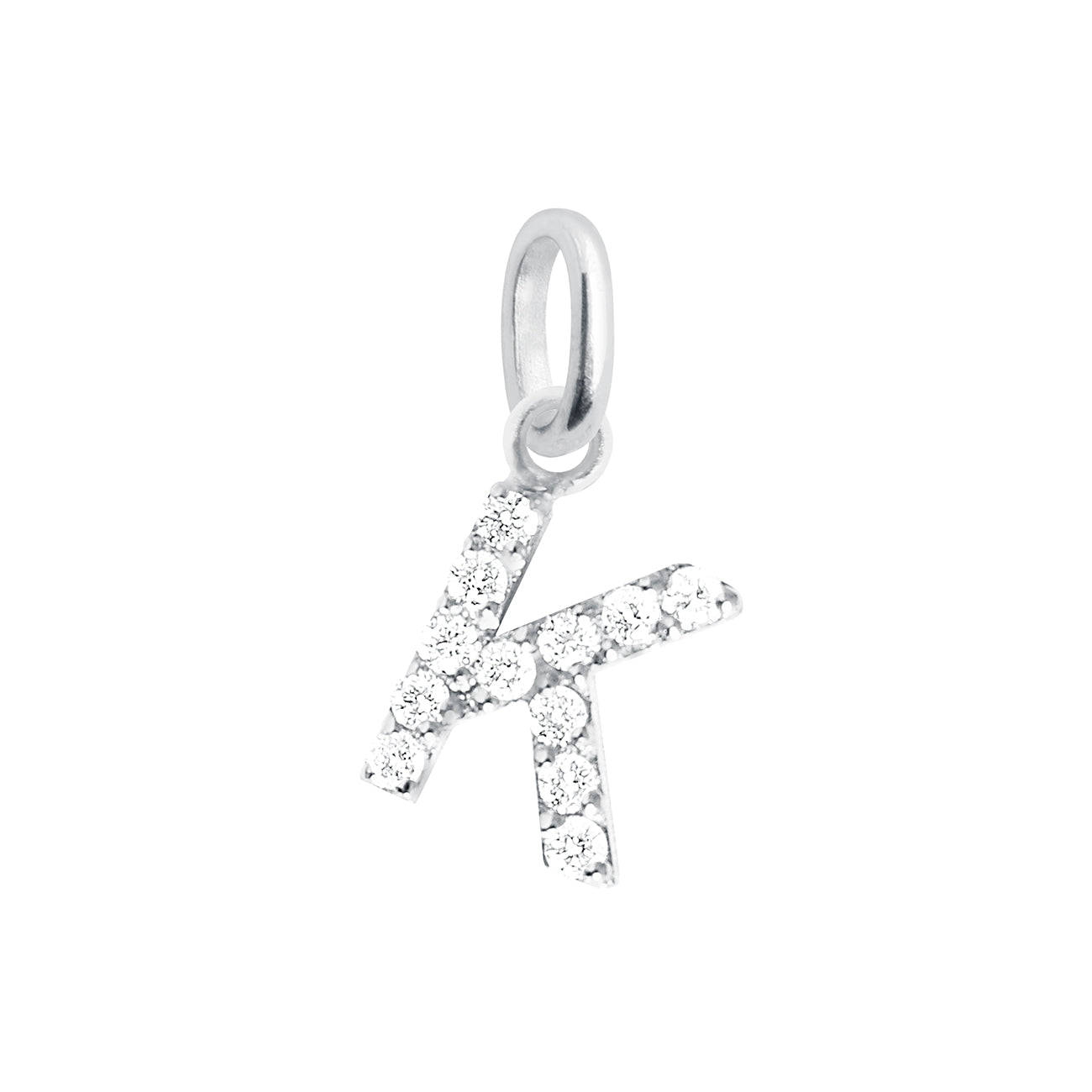 Pendentif Lucky Letter K, or blanc, diamants lucky letter Référence :  b5le00kg00xxdi -1