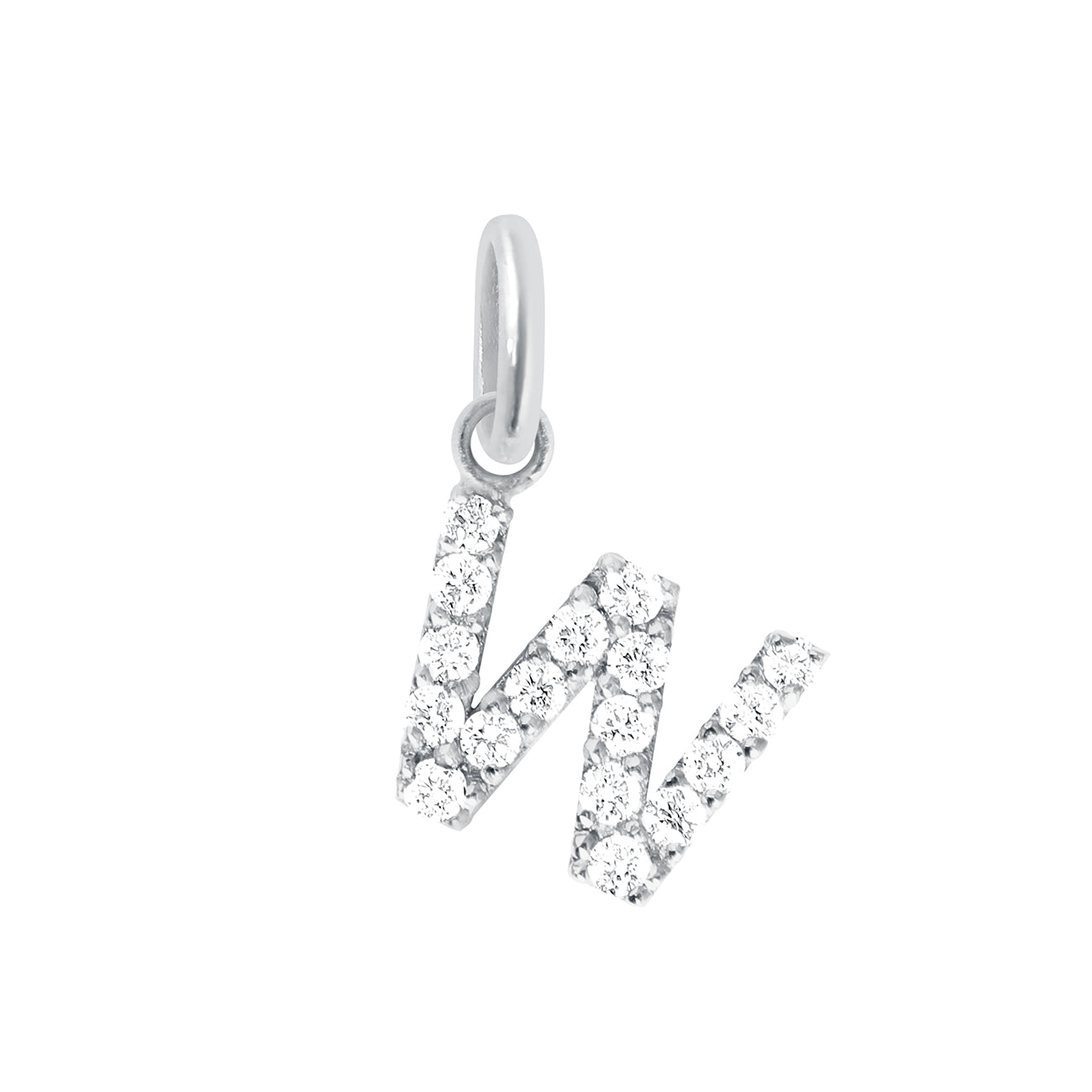 Pendentif Lucky Letter W, or blanc, diamants lucky letter Référence :  b5le00wg00xxdi -1