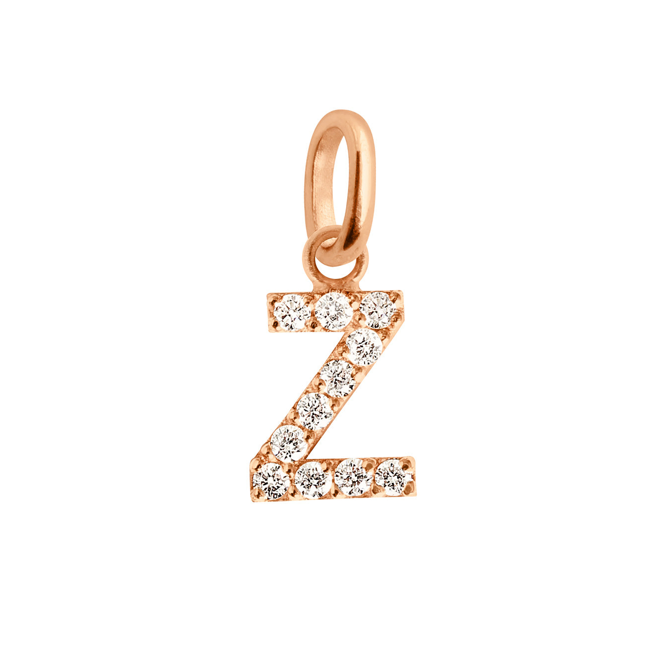 Pendentif Lucky Letter Z, or rose, diamants lucky letter Référence :  b5le00zr00xxdi -1