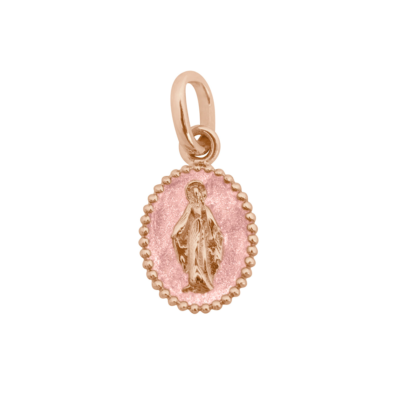 Pendentif Madone résine blush, or rose madone Référence :  b5vi003r63xxxx -1