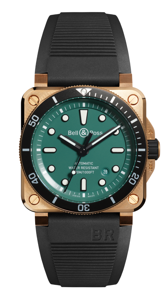 BR 03-92 diver black & green bronze Instruments Référence :  BR0392-D-LT-BR/SRB -1